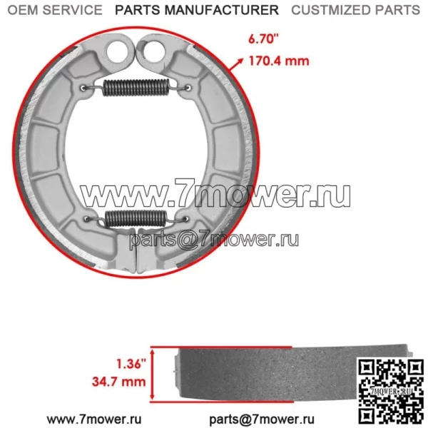 Передние и задние тормозные колодки для Kawasaki KLF400 Bayou 400 4X4 1993-1999 - Image 2