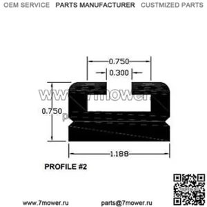 Черный профиль направляющих Slide 2 66" 102-66-80 (для: Yamaha Sidewinder MTX)